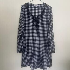 Vineyard Vines Embellished Gingham Cover-Up Style 2C0151 Size L